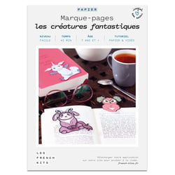 Coffret DIY papier - 4 Marque-pages - Créatures