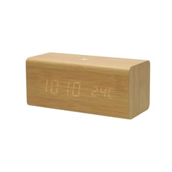 Nedis Radio-réveil Numérique LED FM avec Fontion Snooze / Date et Thermomètre Beige