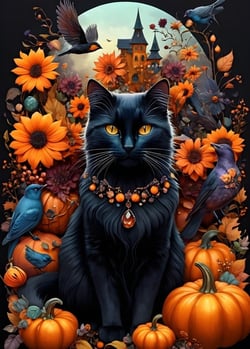 Puzzle 500 pièces - Autumn Cat - Bluebird Puzzle