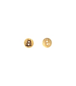 Lot de 6 boutons coco gravé feuille
