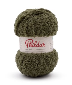 Fil à Tricoter Phil Douce de Phildar : Douceur Pelucheuse pour Créations Chaleureuses Kaki Vert