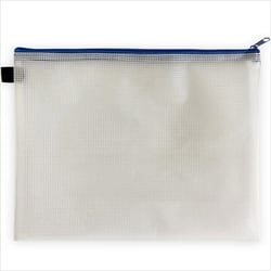 5 Pochettes documents à fermeture éclair en maille- 5x Pochettes 357x272mm PVC- ACROPAQ