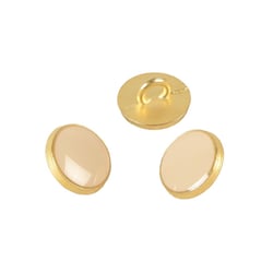 Lot de 3 boutons métal laqué ivoire 11mm