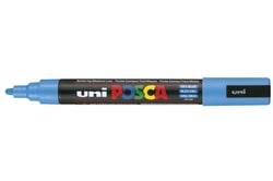 Lot de 6 Marqueurs pointe conique moyenne POSCA PC5M 1,8 - 2,5mm Bleu ciel POSCA