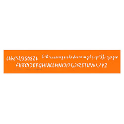 Trace-lettre MINERVA Mistral n°12 - Matière Biosourcée - Orange Transparent