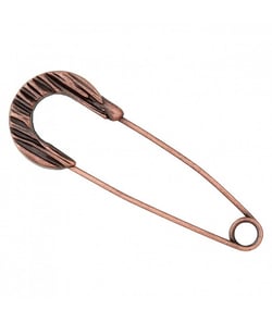 Epingle à Kilt bout rond cuivré 75mm - Union Knopf Marron