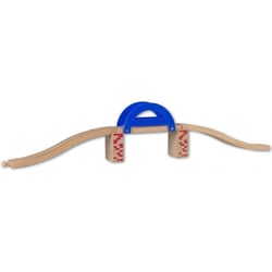 Pont en bois avec briques - accessoire circuit train - beeboo - jouet en bois