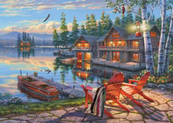 Puzzle 1000 pièces - Sur les Rives du Lac Loon, New York - Schmidt Spiele