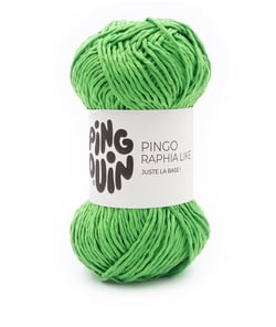 Découvrez le Fil Pingo Raphia Like de Pingouin : Un Must-Have pour Vos Projets de Décoration et d'Accessoires Vert Pomme