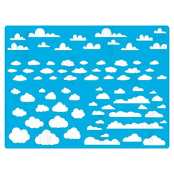 Pochoir plastique souple réutilisable 18,5 x 14,5 cm Fabrika Decoru NUAGE 382