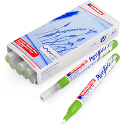 Lot de 10 Marqueurs peinture EDDING - Vert Jaune - Pointe fine 1-2 mm