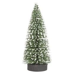 Sapin décoratif enneigé, 10cm, vert , 4 pièces