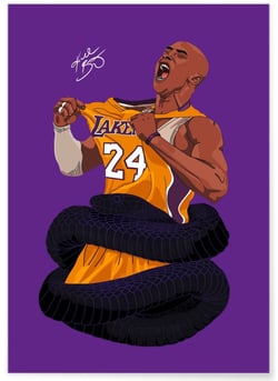 Affiche Kobe Bryant - Black Mamba | A3 : 29,7x42cm