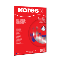 Papier Carbone - 10 Feuilles - A4 - Bleu - Kores