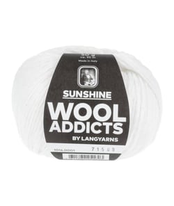 Pelote de Coton bio mercerisé SUNSHINE - Wool Addict 0001 Blanc