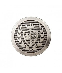 Carte de 3 boutons couronne à queue 15mm - Prym Argent Vieilli gris