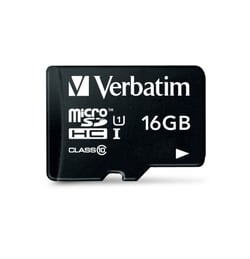 Carte micro SDHC 16 GO VERBATIM classe 10