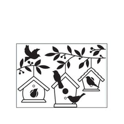 Die classeur d'embossage maisons d'oiseaux dans les arbres