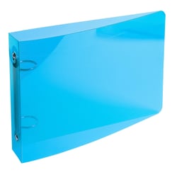 Classeur pour fiches bristol 100x150 2 anneaux 25mm polypropylène Crystal colours - Couleurs assorties - x 10 - Exacompta