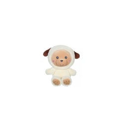 Peluche - Peluche Chien "Hoody Pets" Crème - 14 cm