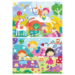 2 puzzles monde magique : licornes et fees 2 x 48 pieces - amis enchante - educa - 19993