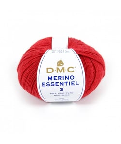 Pelote de laine Merino Essentiel 3 - DMC - Certifié Oeko-Tex 971 Rouge