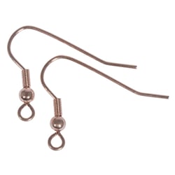 Crochets d'oreille, or rose, 20mm, 4 pces