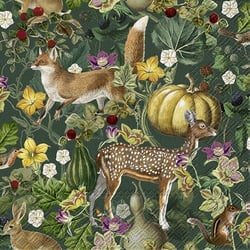 Lot de 4 serviettes en papier découpage collage 33 cm SCENE D AUTOMNE A 790