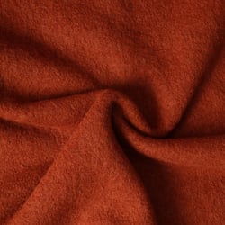 Tissu Laine Bouillie  uni Hanna sur fond Rouille