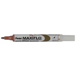 Lot de 12 marqueurs effaçables à sec MAXIFLO - PENTEL - Pointe conique 4,0 mm - Marron