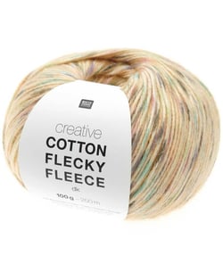 Pelote de coton Creative Cotton Flecky Fleece dk - Rico Design Multicolore (014 - Orange)