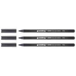 Lot de 3 feutres de coloriage pointe ronde moyenne 2 mm - EDDING - Gris Foncé