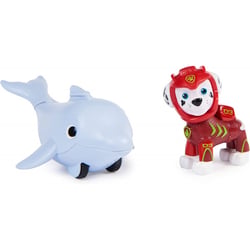 Pat patrouille aqua pups marcus et son dauphin - figurine chien - paw patrol - spin master - 20139321