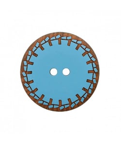 Bouton graphique 2 trous 23 à 28mm - Prym 28 Bleu ciel