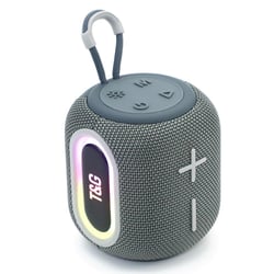 Enceinte Bluetooth LED Portable Avec Super Bass Et Lumière Ambiante Gris YONIS