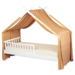 Ciel de lit cabane, toile en gaze de coton, Jeanne