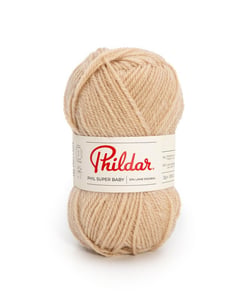 Pelote de laine à tricoter SUPER BABY - 25GR - Phildar - certifié Oeko-Tex Biche Marron
