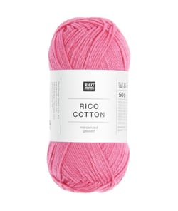 Coton à tricoter ou à crocheter Rico Cotton - Rico Design 301 Pink