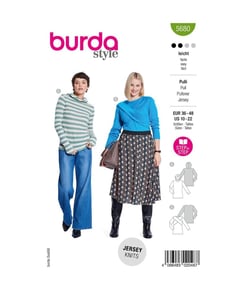 Patron Burda 5680 - Pull et t-shirt taille n°FR 36-48