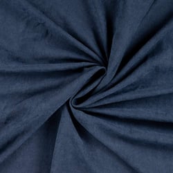 Tissu Suédine Melody  aspect peau de pêche envers satiné uni Bleu marine