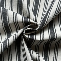 Tissu Coton d'ameublement Eugene Rayures Noir