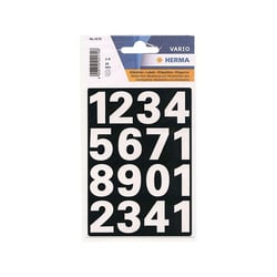 Chiffres - Stickers - Autocollant - Blanc - Grand format - 0 à 9 - 2 planches