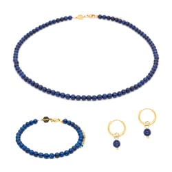 Collier, bracelet et boucles d'oreilles Serena en pierres Lapis-lazuli - Sloya