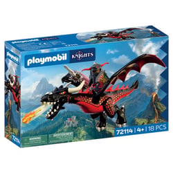 PLAYMOBIL® - Dragon noir & chevalier - 72114 - Adventure les chevaliers