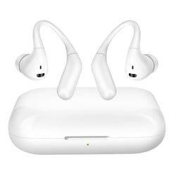 LinQ Écouteurs Bluetooth Crochet d'Oreille à Commande Tactiles Blanc