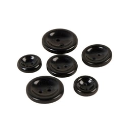 Lot de 3 boutons ronds 2 trous noir
