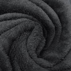 Tissu Doudou uni Noir