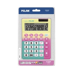 Blister calculatrice 12 chiffres Sunset rose