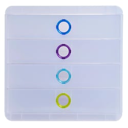 Module de classement Pop-Box 4 tiroirs Chromaline - Couleurs assorties - Exacompta
