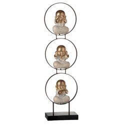 Statue en résine moines et cercles 63 cm